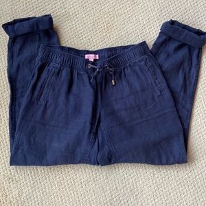 Lilly Pulitzer blue linen pants